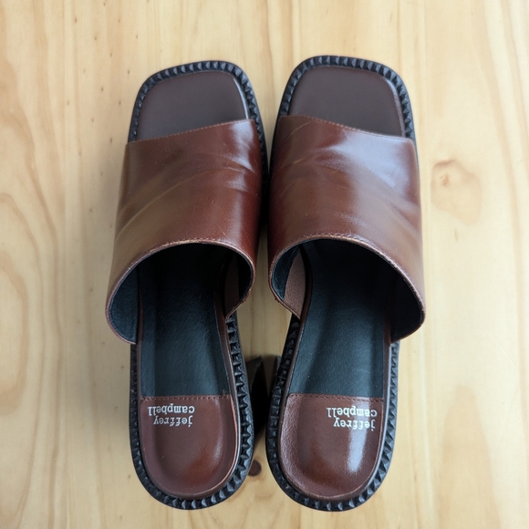 Brown Jeffrey Campbell Concert Platform Slide Sandal - Size 8.5 - Picture 8 of 11